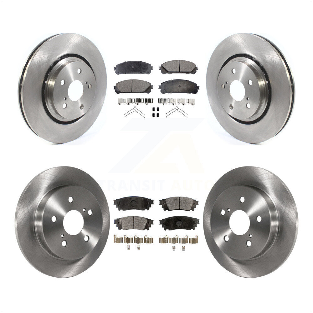 Front Rear Disc Brake Rotors And Semi-Metallic Pads Kit For Toyota Camry Avalon TRD K8F-102755 by Transit Auto