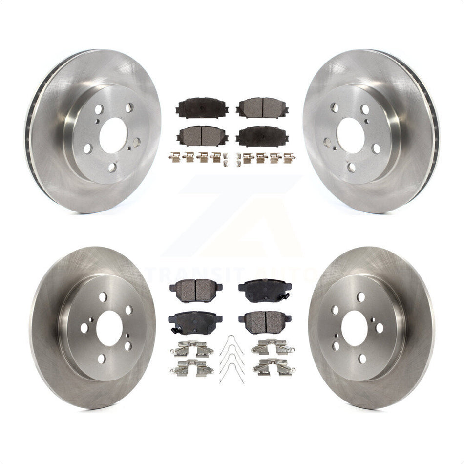 Front Rear Disc Brake Rotors And Semi-Metallic Pads Kit For Toyota Corolla Prius Prime K8F-102760 by Transit Auto