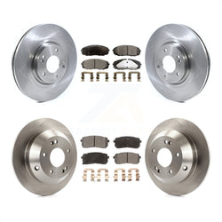 Front Rear Disc Brake Rotors And Semi-Metallic Pads Kit For 2015-2019 Kia Sedona K8F-102761