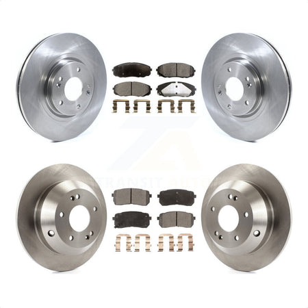 Front Rear Disc Brake Rotors And Semi-Metallic Pads Kit For 2015-2019 Kia Sedona K8F-102761 by Transit Auto