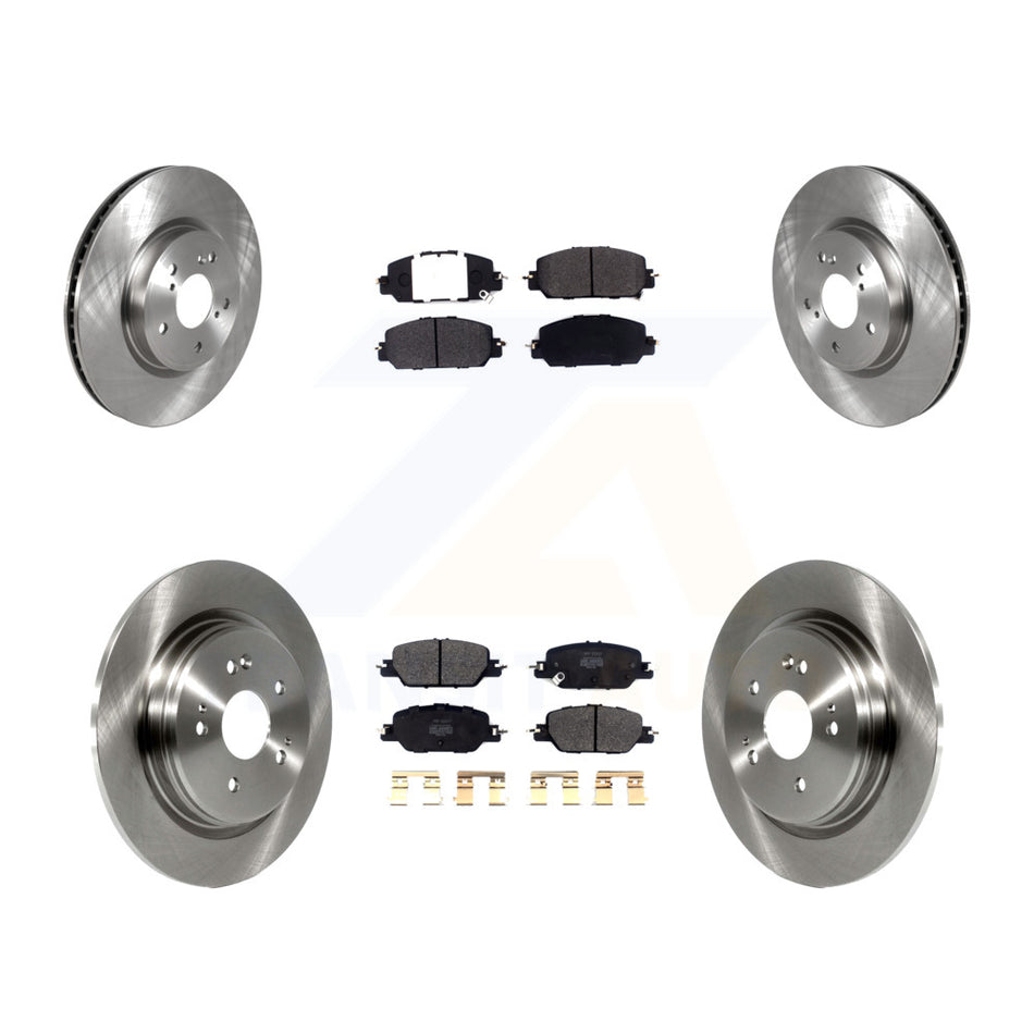 Front Rear Disc Brake Rotors And Semi-Metallic Pads Kit For Honda CR-V K8F-102764 by Transit Auto