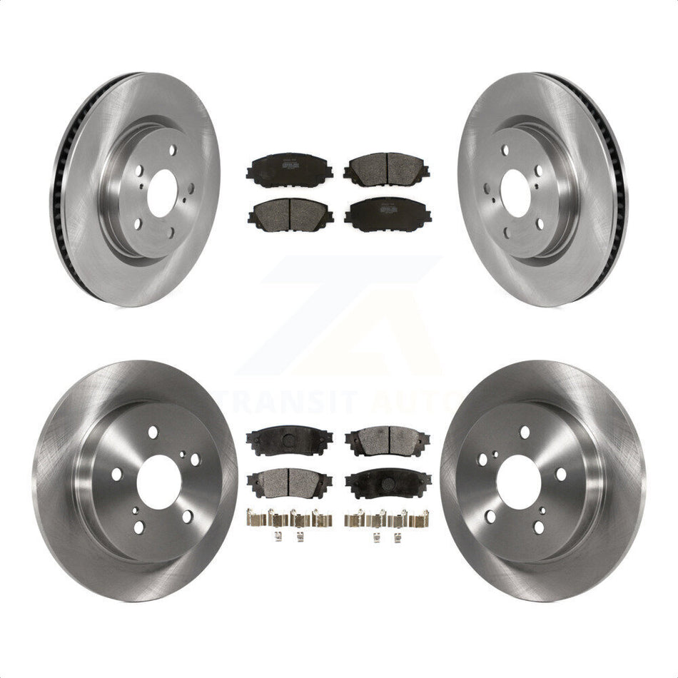 Front Rear Disc Brake Rotors And Semi-Metallic Pads Kit For Toyota Camry RAV4 Lexus ES350 Avalon ES300h UX250h UX200 C-HR ES250 Venza K8F-102767 by Transit Auto