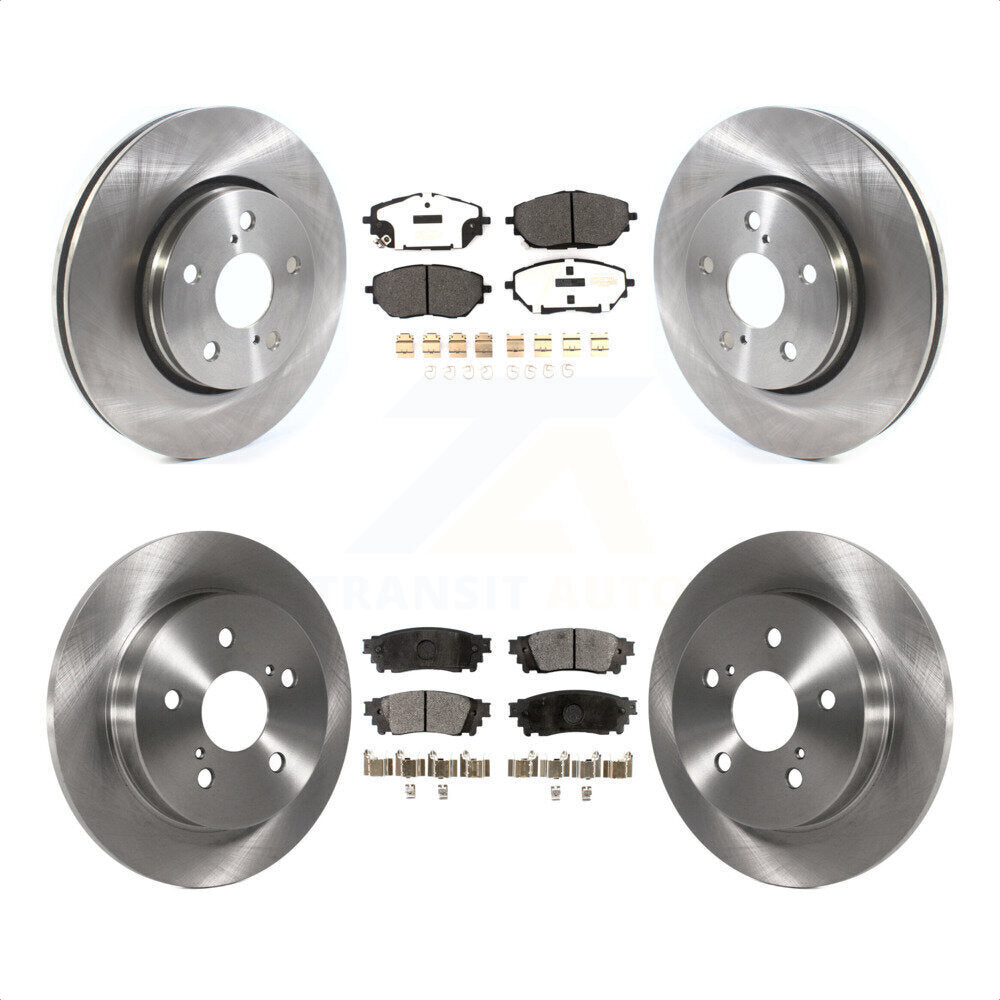 Front Rear Disc Brake Rotors And Semi-Metallic Pads Kit For 2018 Toyota C-HR K8F-102775 by Transit Auto