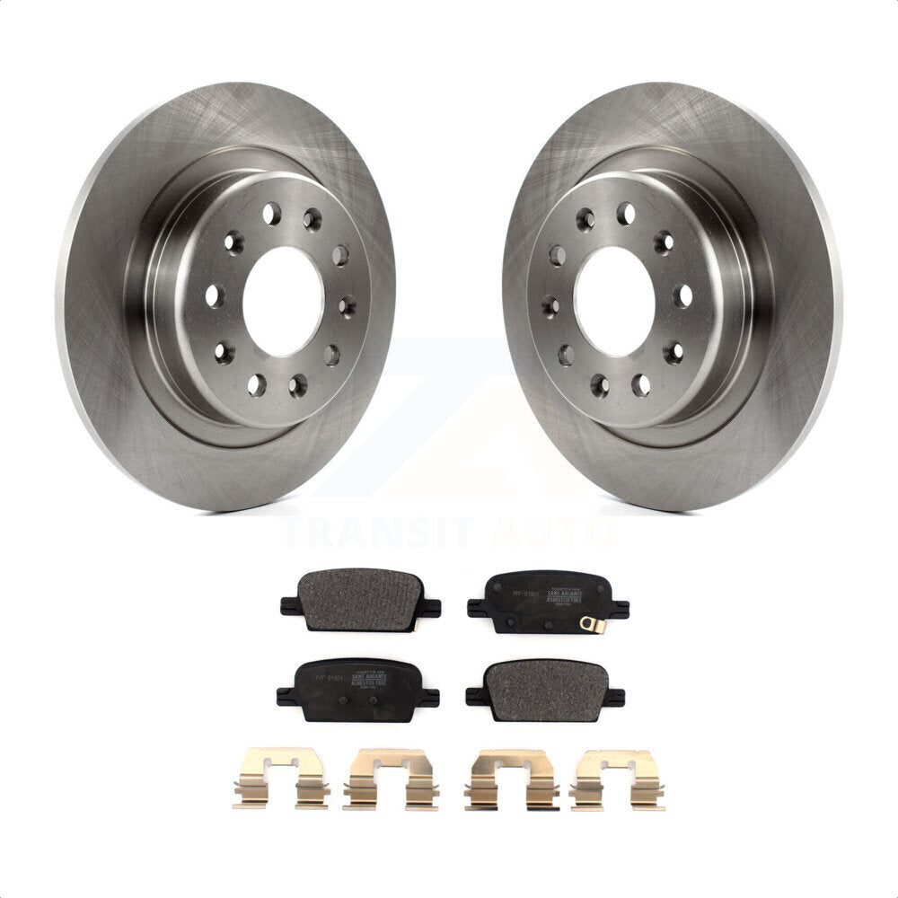 Rear Disc Brake Rotors And Semi-Metallic Pads Kit For 2016-2022 Chevrolet Malibu With Manual Parking K8F-102782 by Transit Auto