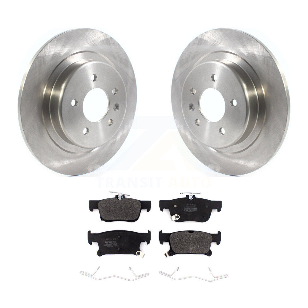 Rear Disc Brake Rotors And Semi-Metallic Pads Kit For 2016-2018 Buick Envision With 315mm Diameter Rotor K8F-102784 by Transit Auto