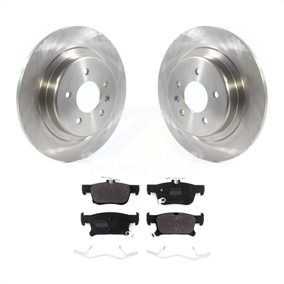 Rear Disc Brake Rotors And Semi-Metallic Pads Kit For 2016-2018 Buick Envision With 315mm Diameter Rotor K8F-102784 by Transit Auto