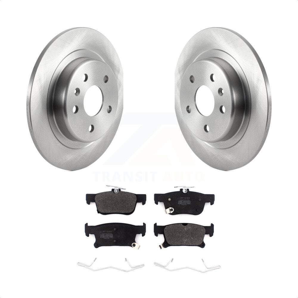 Rear Disc Brake Rotors And Semi-Metallic Pads Kit For 2019-2020 Buick Envision With 315mm Diameter Rotor K8F-102786 by Transit Auto