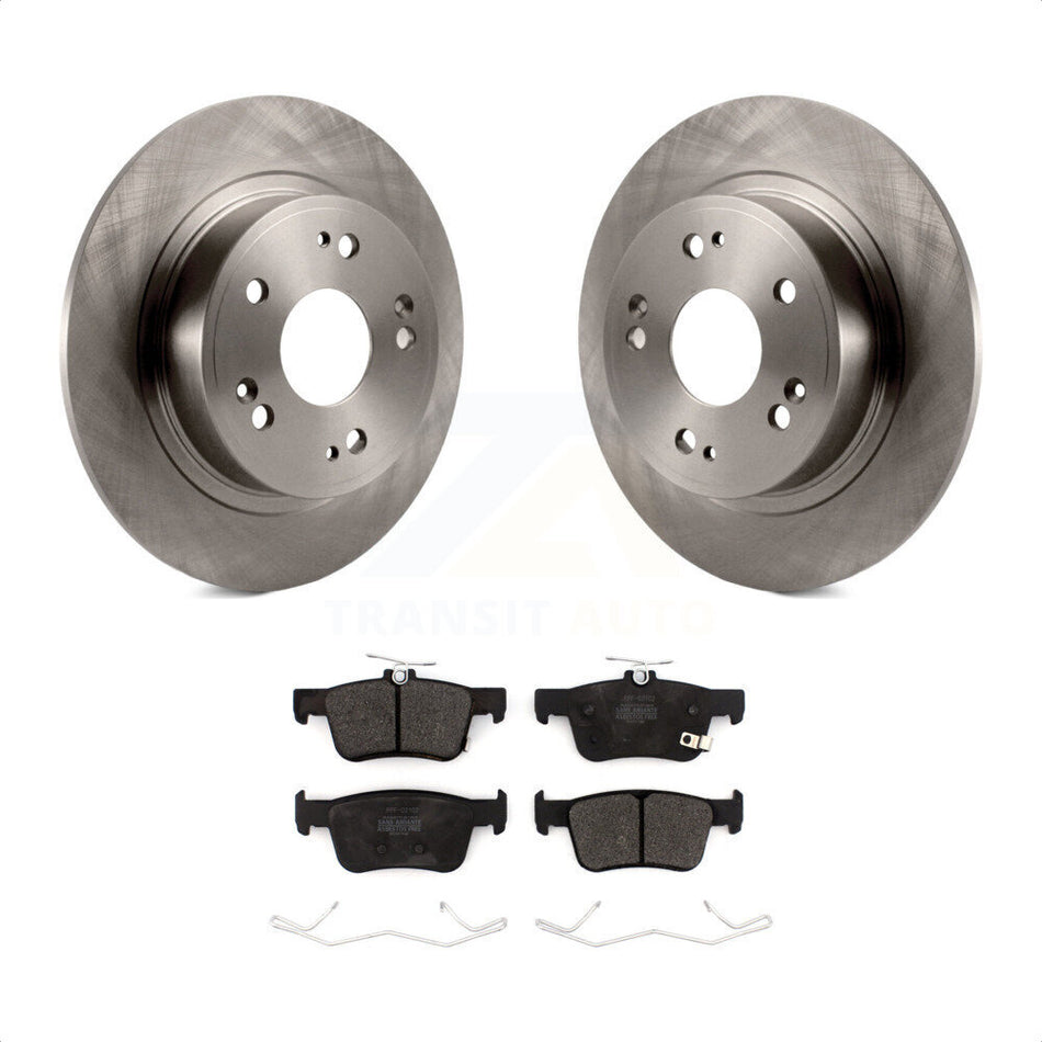 Rear Disc Brake Rotors And Semi-Metallic Pads Kit For 2018-2022 Honda Accord K8F-102791 by Transit Auto