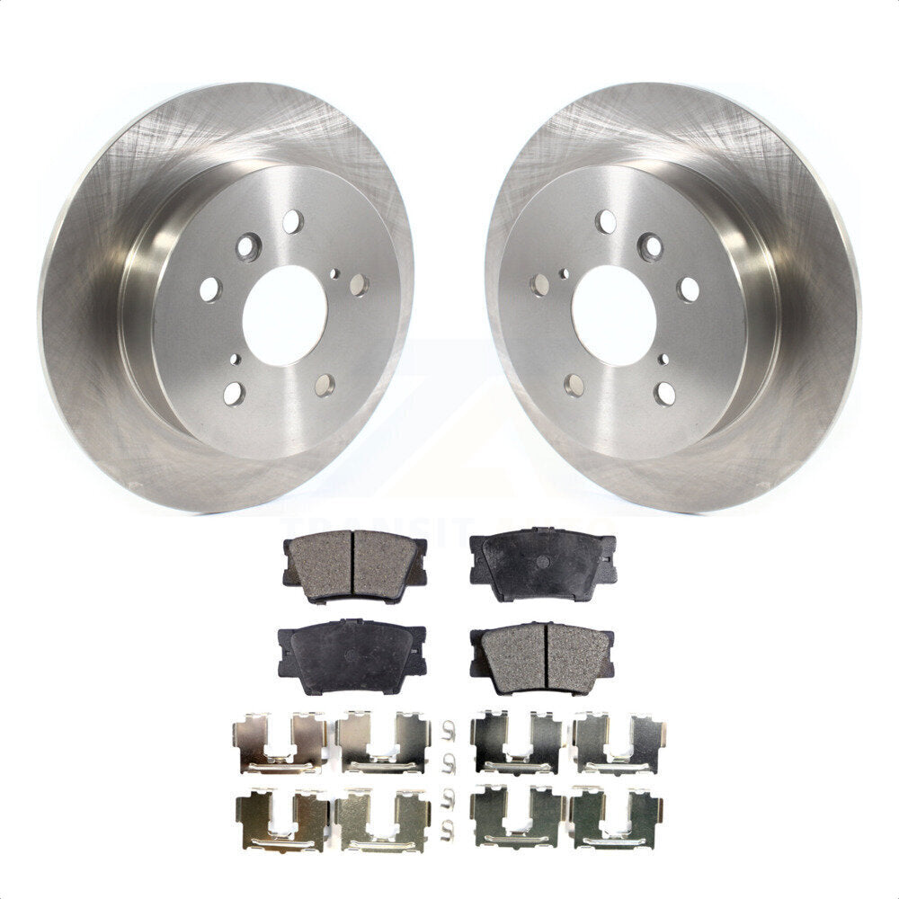 Rear Disc Brake Rotors And Semi-Metallic Pads Kit For Toyota Camry K8F-102805 by Transit Auto