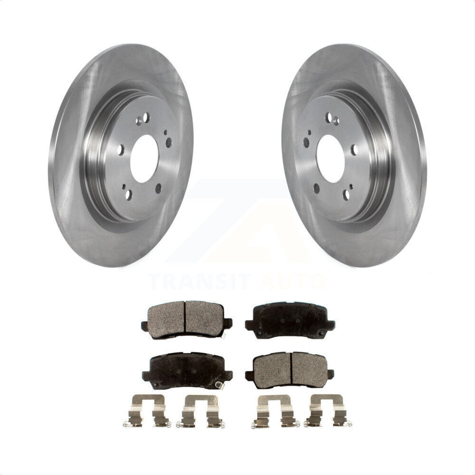 Rear Disc Brake Rotors And Semi-Metallic Pads Kit For 2018-2023 Honda Odyssey K8F-102806 by Transit Auto