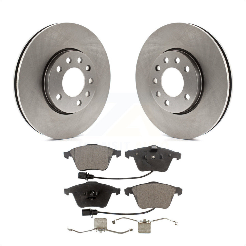 Front Disc Brake Rotors And Semi-Metallic Pads Kit For 2010 Saab 9-3X With 285mm Diameter Rotor K8F-102824 by Transit Auto