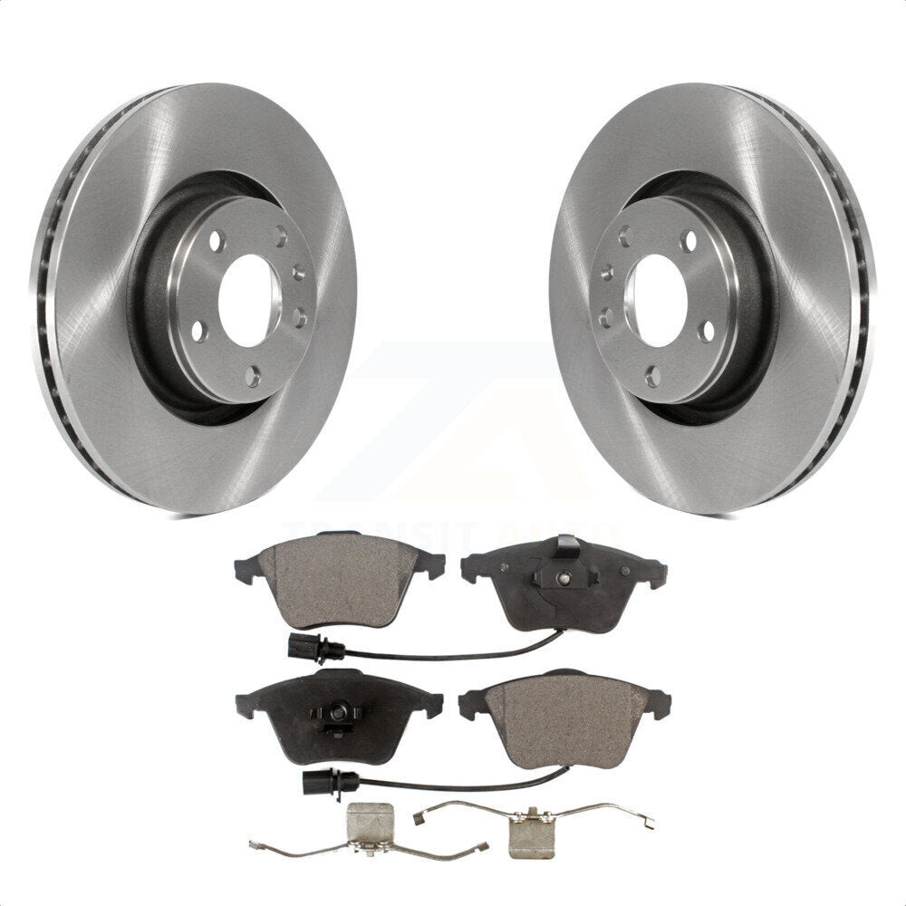 Front Disc Brake Rotors And Semi-Metallic Pads Kit For Audi A6 Quattro With 321mm Diameter Rotor K8F-102826 by Transit Auto