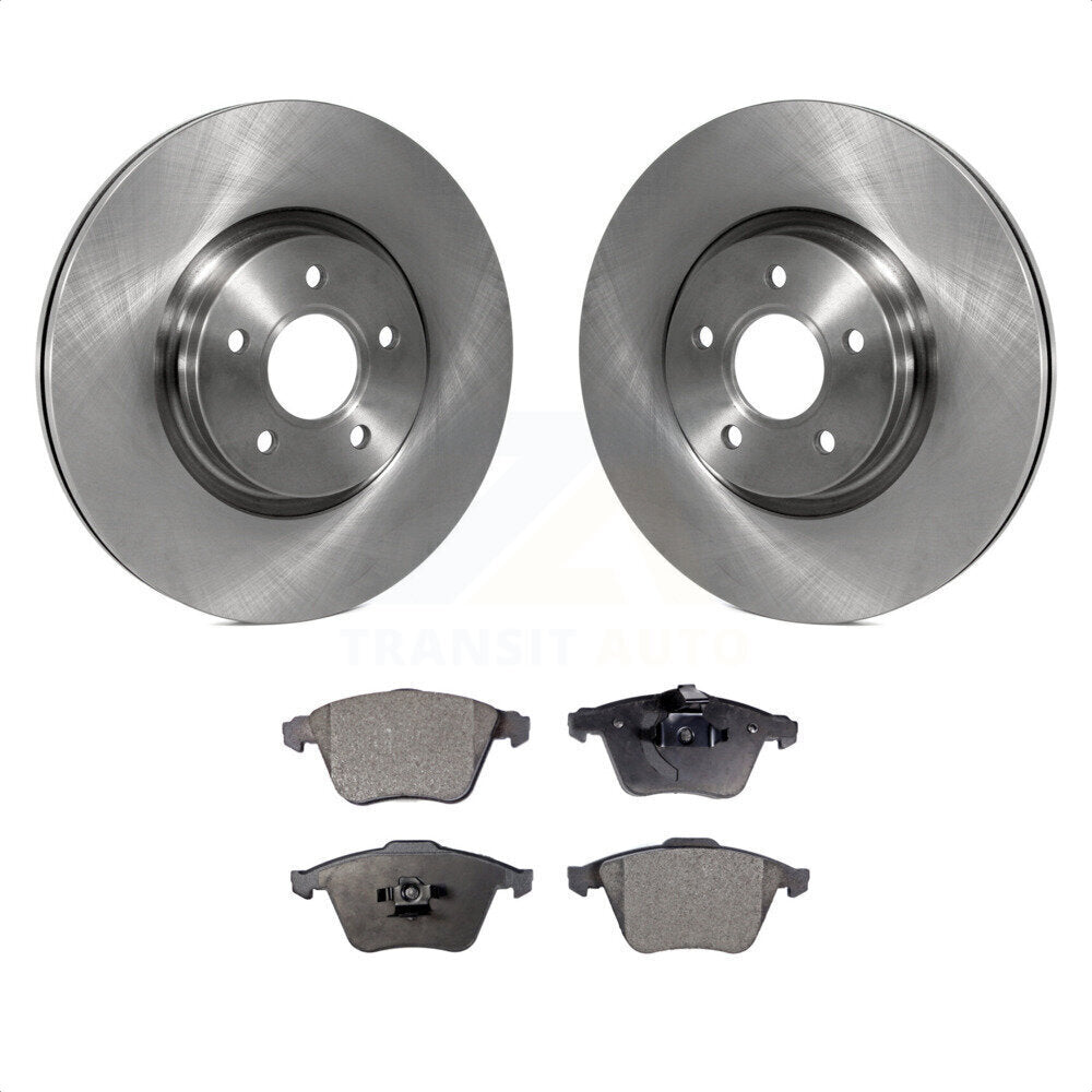 Front Disc Brake Rotors And Semi-Metallic Pads Kit For Volvo S40 C70 V50 K8F-102829 by Transit Auto