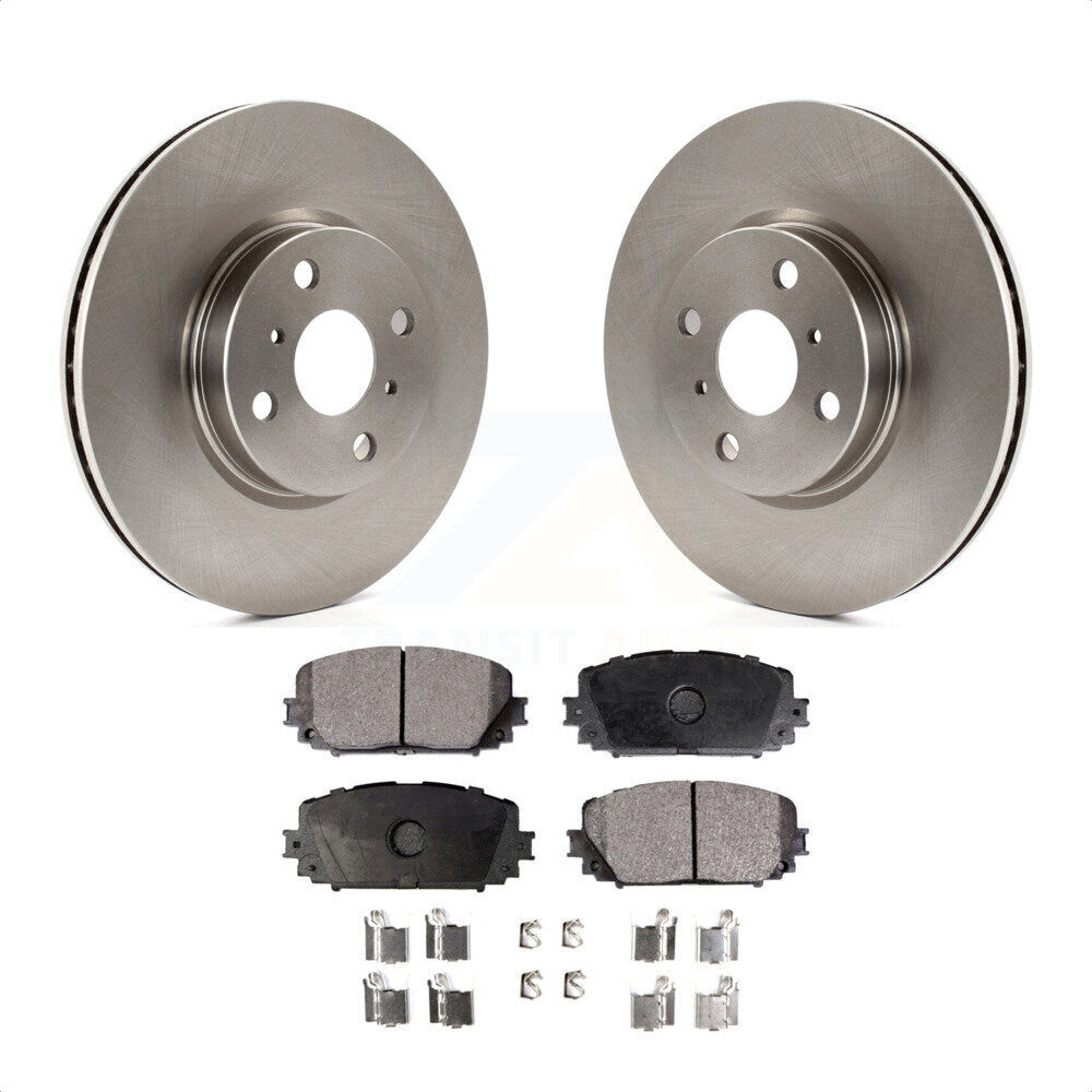 Front Disc Brake Rotors And Semi-Metallic Pads Kit For Toyota Yaris K8F-102838 by Transit Auto