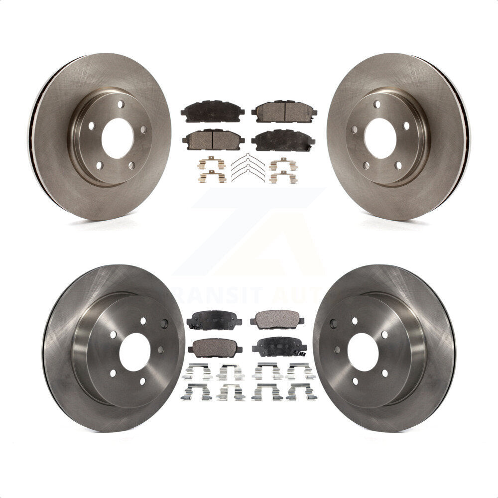 Front Rear Disc Brake Rotors And Semi-Metallic Pads Kit For 2011-2017 Nissan Quest K8F-102843 by Transit Auto