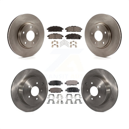 Front Rear Disc Brake Rotors And Semi-Metallic Pads Kit For 2011-2017 Nissan Quest K8F-102843 by Transit Auto