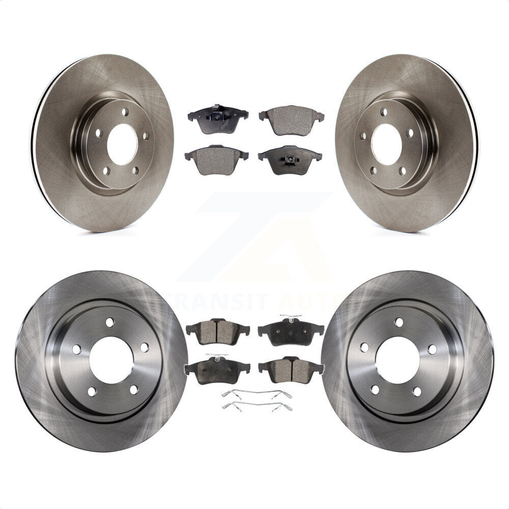 Front Rear Disc Brake Rotors And Semi-Metallic Pads Kit For Mazda 3 K8F-102847 by Transit Auto