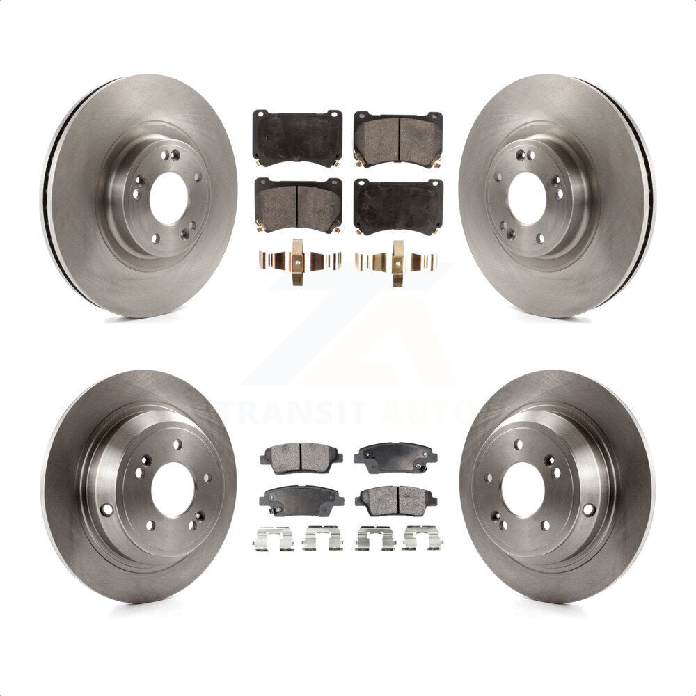 Front Rear Disc Brake Rotors And Semi-Metallic Pads Kit For Hyundai Genesis K8F-102849 by Transit Auto