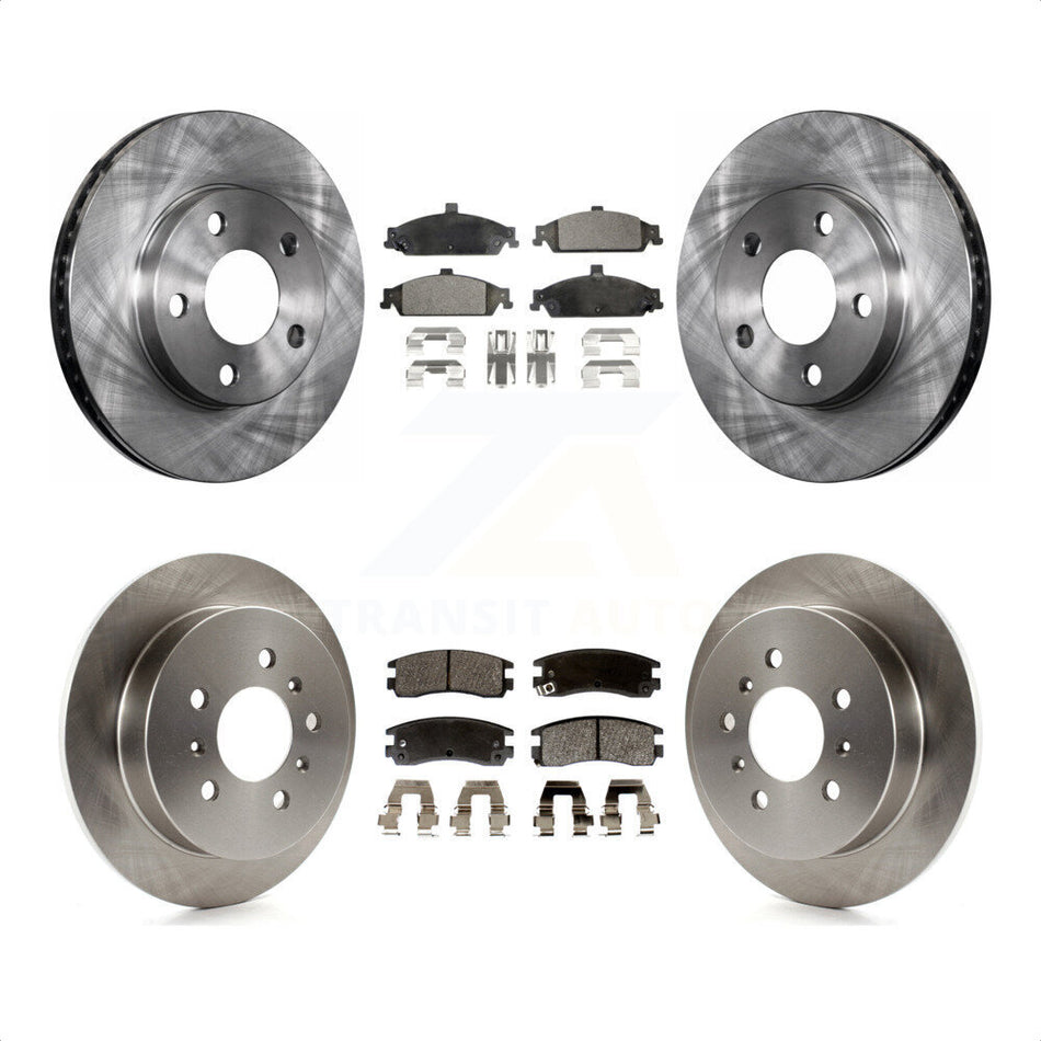 Front Rear Disc Brake Rotors And Semi-Metallic Pads Kit For Pontiac Grand Am Oldsmobile Alero K8F-102866 by Transit Auto