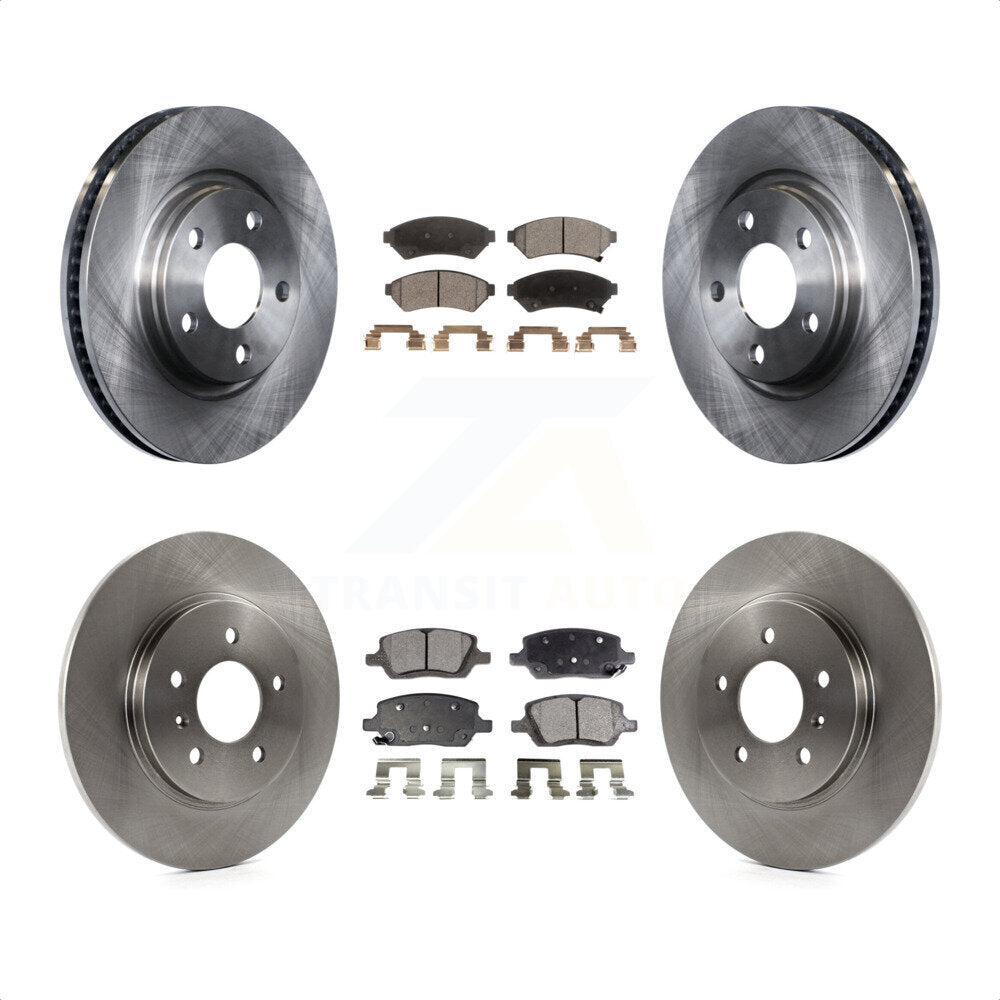 Front Rear Disc Brake Rotors And Semi-Metallic Pads Kit For 2005-2005 Chevrolet Uplander Pontiac Montana Buick Terraza Saturn Relay K8F-102867 by Transit Auto