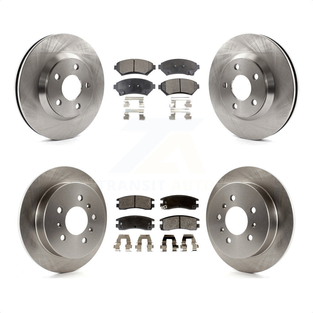 Front Rear Disc Brake Rotors And Semi-Metallic Pads Kit For 2005-2005 Chevrolet Impala Monte Carlo From Chassis/VIN #59143076 K8F-102870 by Transit Auto