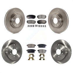 Front Rear Disc Brake Rotors And Semi-Metallic Pads Kit For Ford Edge Lincoln MKX K8F-102871