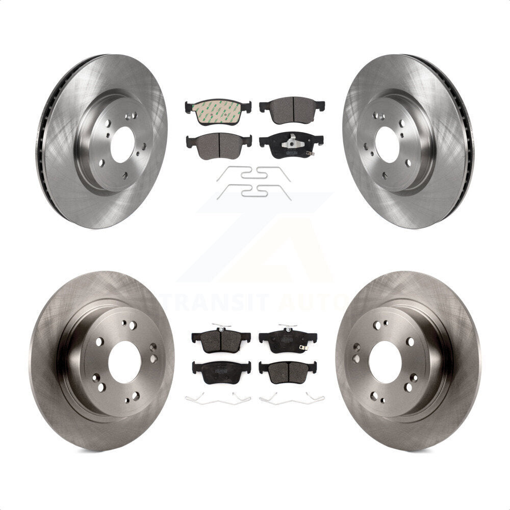 Front Rear Disc Brake Rotors And Semi-Metallic Pads Kit For Honda Accord K8F-102876 by Transit Auto