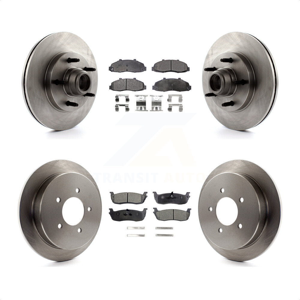 Front Rear Disc Brake Rotors And Semi-Metallic Pads Kit For Ford F-150 K8F-102967 by Transit Auto