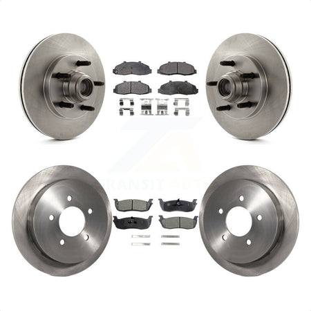 Front Rear Disc Brake Rotors And Semi-Metallic Pads Kit For 2002-2003 Lincoln Blackwood K8F-102969 by Transit Auto