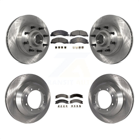 Front Rear Disc Brake Rotors And Semi-Metallic Pads Kit For Ford E-450 Super Duty With Single Wheels K8F-102988 by Transit Auto