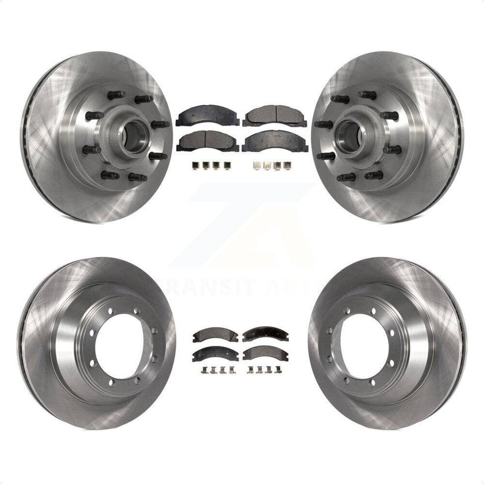 Front Rear Disc Brake Rotors And Semi-Metallic Pads Kit For Ford E-450 Super Duty With Single Wheels K8F-102988 by Transit Auto