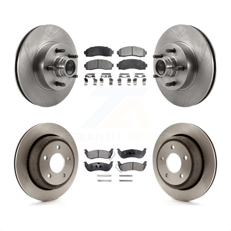 Front Rear Disc Brake Rotors And Semi-Metallic Pads Kit For 2010-2011 Ford Ranger RWD K8F-102989 by Transit Auto