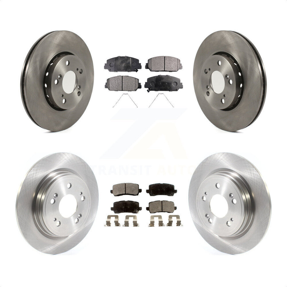 Front Rear Disc Brake Rotors And Semi-Metallic Pads Kit For Acura RLX K8F-103002 by Transit Auto