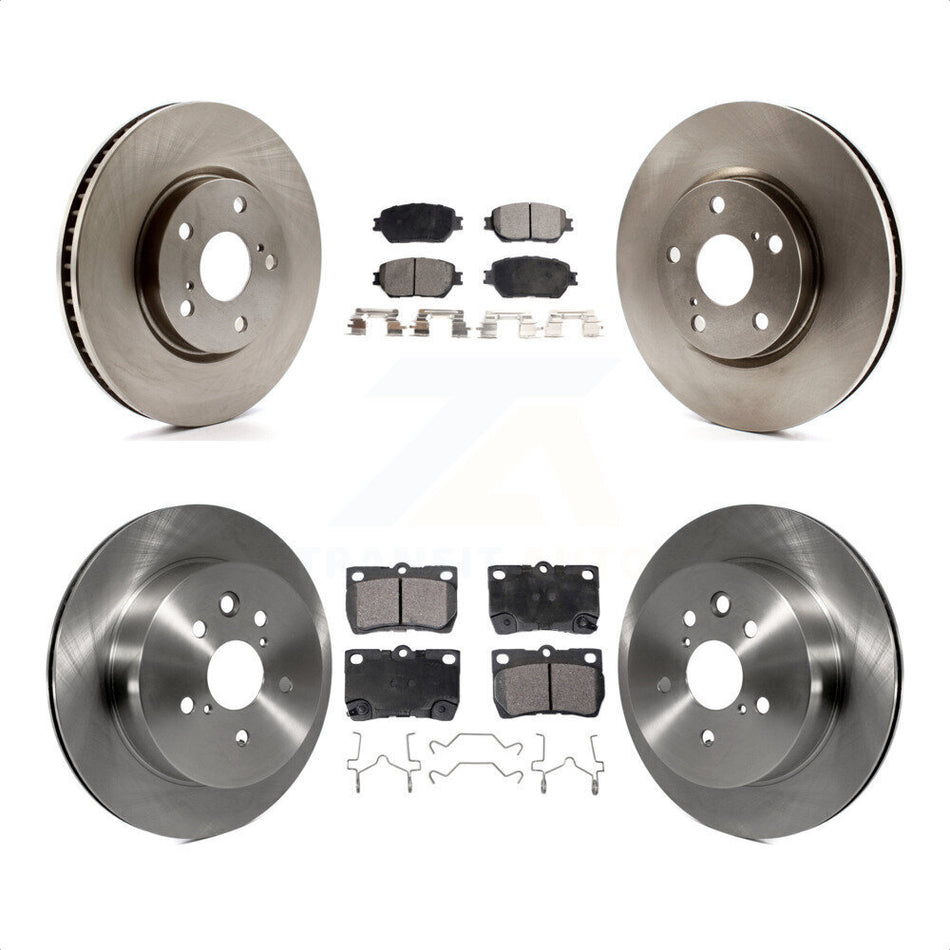 Front Rear Disc Brake Rotors And Semi-Metallic Pads Kit (6Pc) For Lexus IS250 GS300 K8F-103044 by Transit Auto