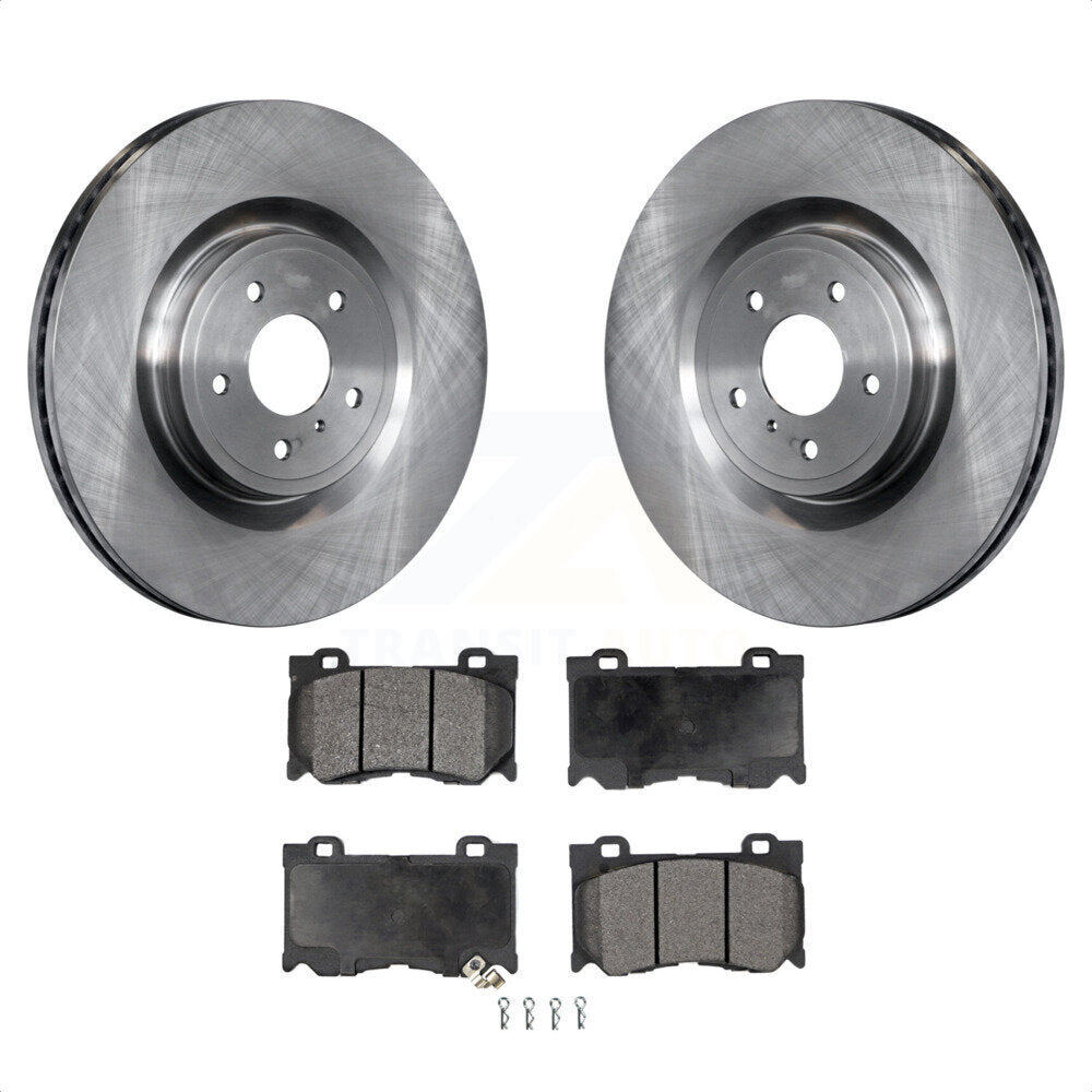 Front Disc Brake Rotors And Semi-Metallic Pads Kit For INFINITI G37 Q50 Nissan 370Z Q60 M37 Q70 Q70L QX70 M56 FX50 Z K8F-103049 by Transit Auto