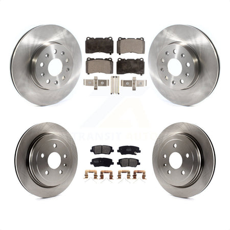 Front Rear Disc Brake Rotors And Semi-Metallic Pads Kit For Cadillac CTS K8F-103058 by Transit Auto