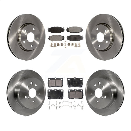 Front Rear Disc Brake Rotors And Semi-Metallic Pads Kit For 2010-2013 Lexus IS250 C Vehicles Built Canadian Market K8F-103061 by Transit Auto