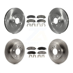 Front Rear Disc Brake Rotors And Semi-Metallic Pads Kit For Buick Lucerne K8F-103064