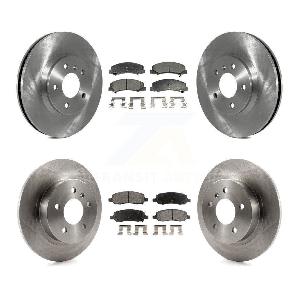 Front Rear Disc Brake Rotors And Semi-Metallic Pads Kit For Buick Lucerne K8F-103064 by Transit Auto