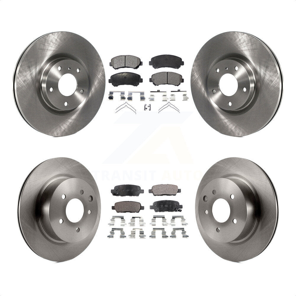 Front Rear Disc Brake Rotors And Semi-Metallic Pads Kit For Nissan Maxima K8F-103077 by Transit Auto