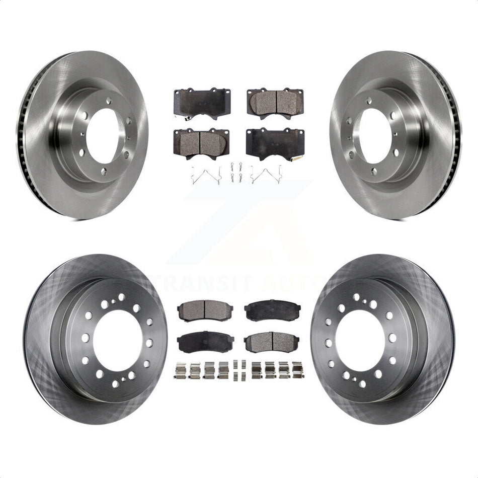 Front Rear Disc Brake Rotors And Semi-Metallic Pads Kit For Toyota 4Runner Lexus GX460 K8F-103090 by Transit Auto