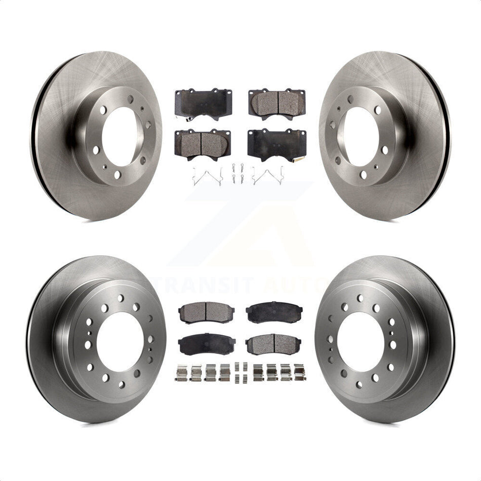 Front Rear Disc Brake Rotors And Semi-Metallic Pads Kit For Toyota 4Runner FJ Cruiser K8F-103092 by Transit Auto