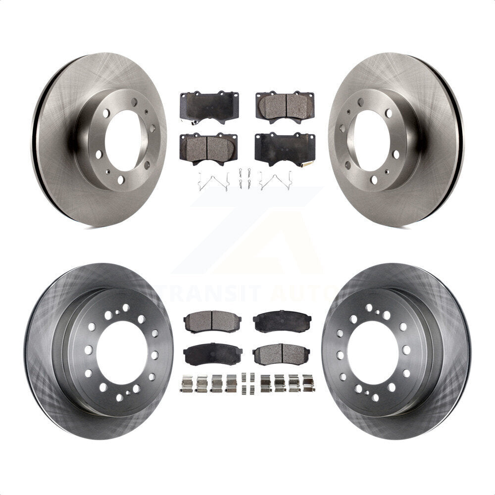 Front Rear Disc Brake Rotors And Semi-Metallic Pads Kit For 2010-2014 Toyota FJ Cruiser K8F-103094 by Transit Auto