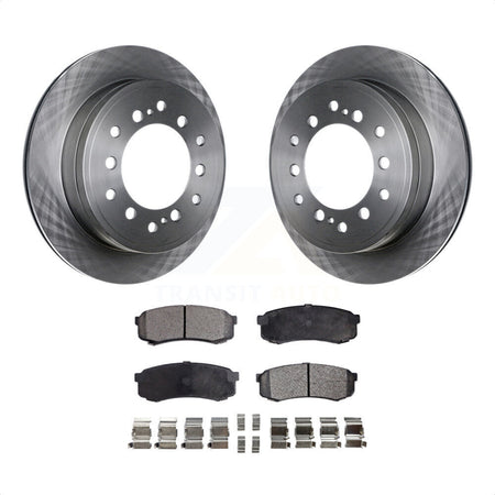 Rear Disc Brake Rotors And Semi-Metallic Pads Kit For Toyota 4Runner Lexus GX460 FJ Cruiser K8F-103097 by Transit Auto