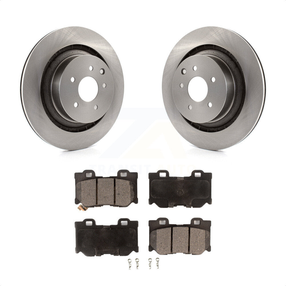 Rear Disc Brake Rotors And Semi-Metallic Pads Kit For INFINITI G37 Nissan 370Z Q60 Z K8F-103099 by Transit Auto