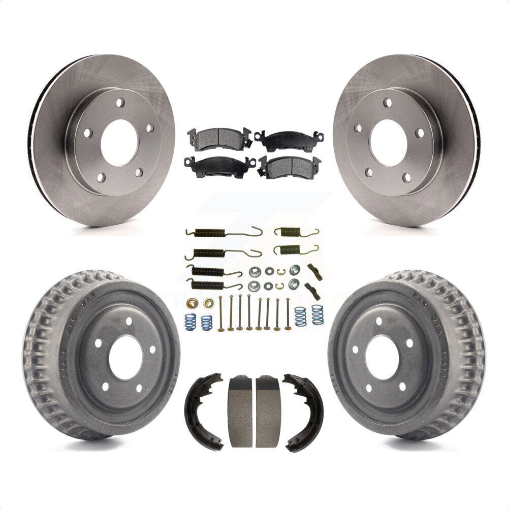 Front Rear Disc Brake Rotors Semi-Metallic Pads And Drum Kit (7Pc) For GMC Jimmy K8F-103113 by Transit Auto