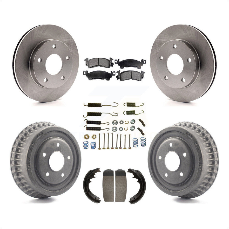 Front Rear Disc Brake Rotors Semi-Metallic Pads And Drum Kit (7Pc) For GMC Jimmy K8F-103113 by Transit Auto