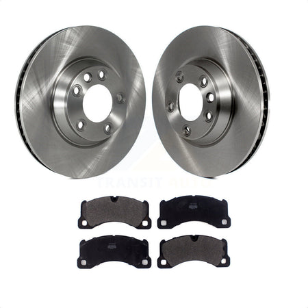 Front Disc Brake Rotors And Semi-Metallic Pads Kit For Porsche Cayenne K8F-103122 by Transit Auto