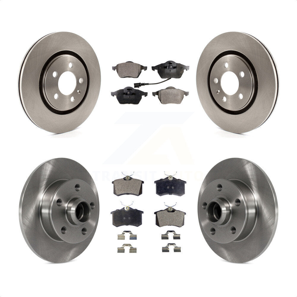 Front Rear Disc Brake Rotors And Semi-Metallic Pads Kit For 1996 Volkswagen Passat 2.8L K8F-103128 by Transit Auto