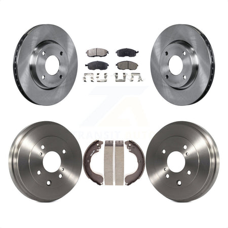 Front Rear Disc Brake Rotors Semi-Metallic Pads And Drum Kit For Nissan Sentra Versa Cube K8F-103158 by Transit Auto